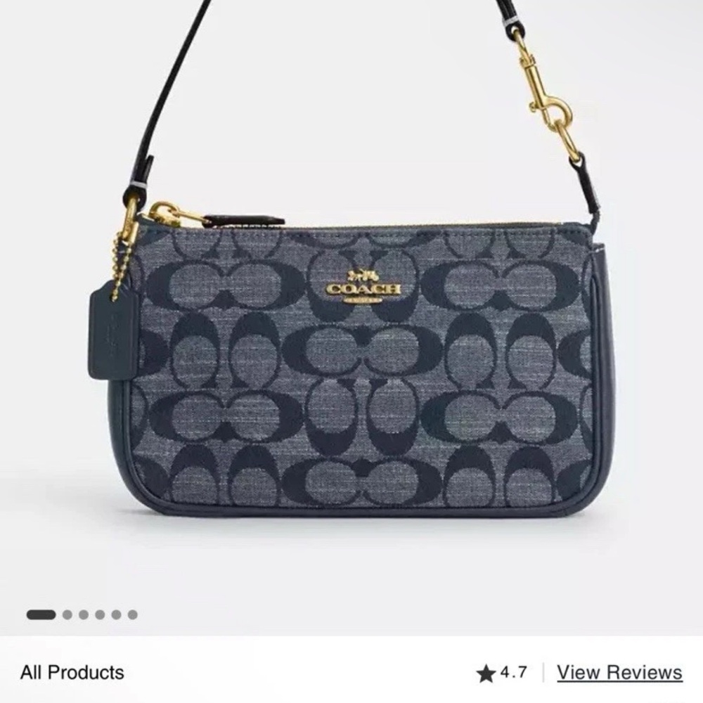 Coach Signature Chambray Navy Denim Nolita 19